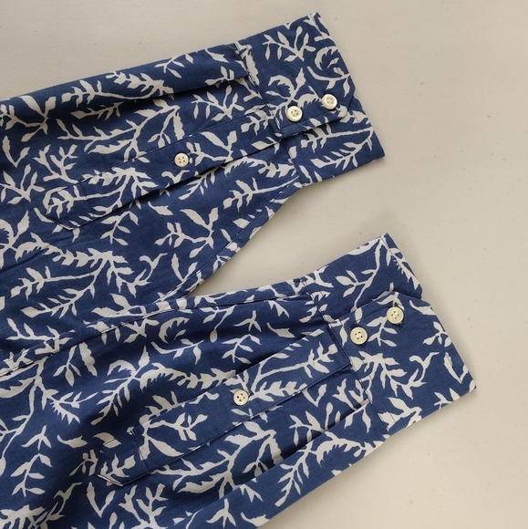 NWT Velvet By Graham & Spencer Fern Print Men's Long Sleeve Button Down Shirt - Picture 9 of 15